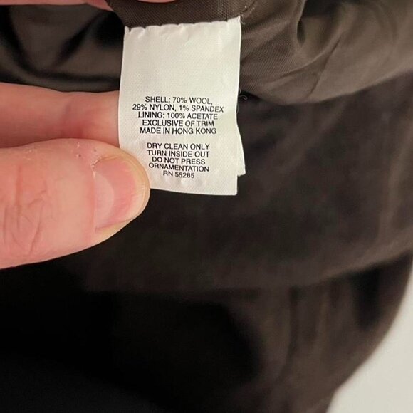 vintage 90s brown pink beaded boho girly coquette wool blend low rise midi skirt - Picture 8 of 8